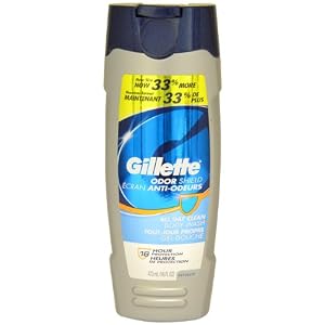 Gillette Odor Shield All Day Clean Body Wash, 16-Ounce (Pack of 2)