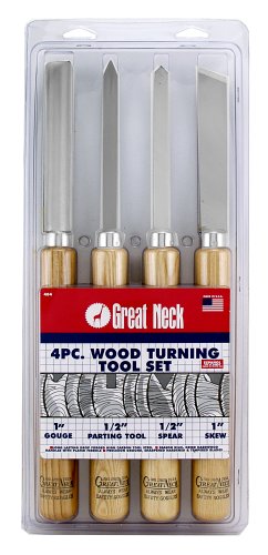Great Neck 40964 4 Piece Wood Turning Tool Set