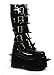 WICKED-800, Men's 4'' Gothic Rubber Spiked Platform Knee Boot by Demonia in 2 Colors