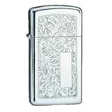 Zippo Lighter Slim Venetian, High Polished Brass