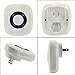ETvalley Wireless Doorbell Kit, Plug-in & Battery Operated Receiver, Two Doors Bell Receivers and a Bell, White with Blue LEDs