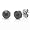 Stunning Stainless Steel Black Cubic Zirconia Mens Stud Earrings 6mm - Free Shipping Image #2