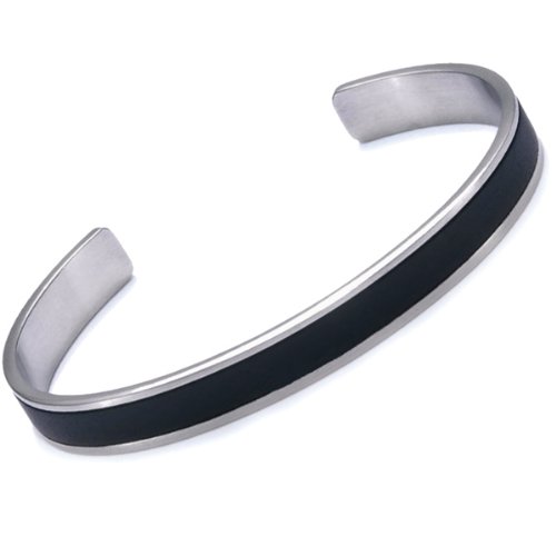 Monomania Herren-Armreif Edelstahl Edelharz schwarz klein 46157 Preisvergleich