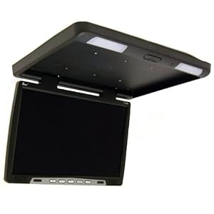 Brand New Tview T176ir Black 17 Inch Thin Tft Flip Down Ceiling mount Car/truck Monitor with Twin Dome Lights, and Built in Ir Transmitter and Amazing Resolution and the Best Features **Big and Beautiful Display** Brand New Tview T176ir Black 17