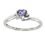 14k White Gold 0.31 Ct Tanzanite & 0.02 Ct Diamond Ring