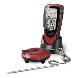 Oregon Scientific AW131 Grill Right Wireless Talking Oven/Barbecue Thermometer Red
