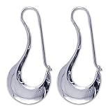 Earrings, 'Reflective Crescent' 1 W 2 L