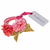 Rockahula Kidsロッカフラキッズ/H305Pラメリボン&フラワーゴムセット/ピンク