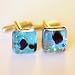 Handmade Murano Glass Cufflinks - Gemelli Blue
