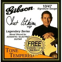 Gibson Chet Atkins lendária série 10/47 assinatura bitola acústico / guitarra eléctrica cordas