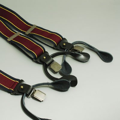 Low Price Black Braces Burgundy striped Elastic Fashion suspenders for teens Y-Back Clip-On Brace SP1023