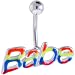 Rainbow BABE Belly Ring