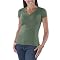 Juniors Mossimo® Red: Short-Sleeve V-Neck Tee- Deep Ivy