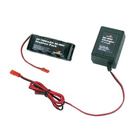 6V 1100mAh NiMH Receiver Flat Pack w Charger by Dynamite