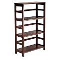 Espresso Wide 3-Section Bookshelf