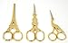 3 Gold Plated Stainless Steel Stork Bird / Eiffel Tower/ Big Ben Scissors for Embroidery, Sewing, Craft, Art Work & Everyday Use - ThreadNanny Brand
