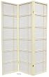 Unique Painted Wood Finishes - 6ft. Double Cross Japanese Shoji Privacy Screen Room Divider - 3 Sizes - Grey Ivory Gold