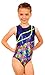 TumbleWear Girl's Morgan Purple Abstract Leotard