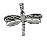 Charming Silvertone Dragonfly Pendant