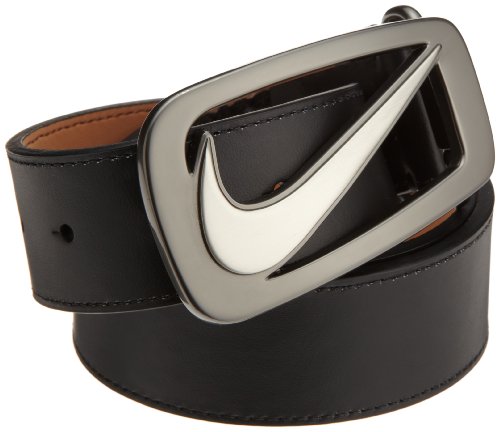 NIKE Golf Signature Swoosh Cutout II Belt (Black, 34)