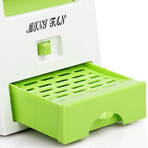 USB or AA Battery FAN MINI PORTABLE DESKTOP COOLING DESK QUIET FAN FOR COMPUTER LAPTOP PC - Green