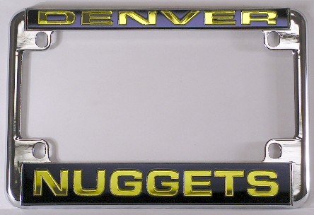 Denver Nuggets NBA Chrome Motorcycle RV License Plate Frame