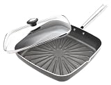 George Foreman Grill the Fat Away 12-Inch Square Radiant Rib Grill Pan with Lid
