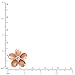 14k Rose Gold Plated Stering Silver CZ Plumeria Stud Earrings, 14mm