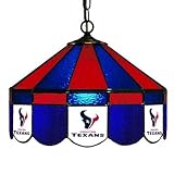 NFL Houston Texans 16-Inch Diameter Stained Glass Pub Light