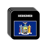 US State Flag - HERKIMER, New York (NY) Set of 4 Mini-Mousepad Coasters