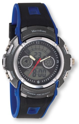 Meridian Catalina Series Ana Digi Dual Time EL Chrono w Alarm # 3341BU