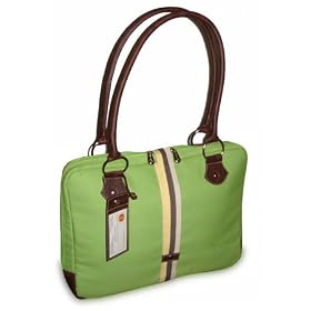Canvas Green Apple Portfolio Large Laptop Bag & Tote by Mango Tango