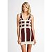 Sexy Bandage Style Dress Bodycon Burgundy and White Stripes By Wow Couture