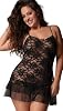 #6: Plus Size Sexy Ruffled Stretch Lace Chemise thumb