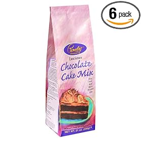 Pamela's Products Luscious Chocolate Cake Mix, 21-Ounce Packages (Pack of 6)