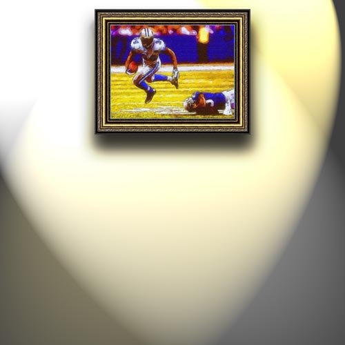 Completely Handpainted American Football Sport Painting, Custom Order FL3546, Oil on Canvas, with Option to Paint Jerry, Brett & Co. from Any Other Favorite Photograph or Picture, Unframed, Size 16'' x 21