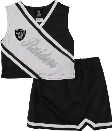 Oakland Raiders Girl's 4-6 Two-Piece Cheerleader Set