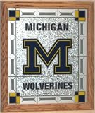 Michigan Wolverines Stained Glass Wall Plaque