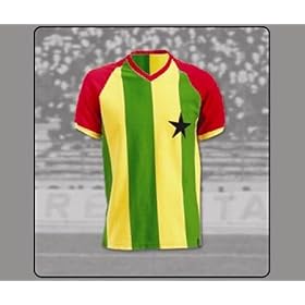 Ghana 80s retro football shirt Adult S