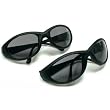 2 Safety Glasses Hunting Shooting UV Grey Sunglasses