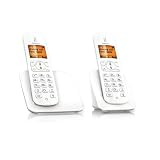 Philips - CD2802W/38 - Téléphone sans fil - 2 combinés - Blanc nacré