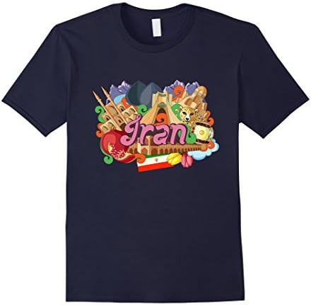 Men's Iran T-Shirt Travel to Iran Tee Medium Navy