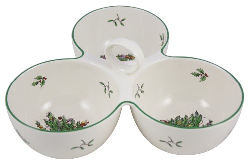 Spode Christmas Tree 3 Part Server 9- 1/2 inch