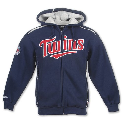 DYNASTY APPAREL INDUSTRIES Dynasty Men's Minnesota Twins Sherpa Fleece Jacket, Navy