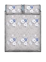 Italian Bed Linen Juego De Sábanas (Gris/Azul/Blanco)
