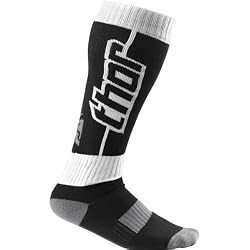 Thor MX MX Short Youth MotoX Motorcycle Socks w/ Free B&F Heart Sticker Bundle - Black