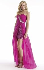 Cocktail Crystals Applique Lace Beaded Crystal Chiffon/Taffeta/Tulle Bridesmaid Dress/Prom Dress/Party Dress 