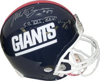 Mark Bavaro signed New York Giants Full Size Proline TB Helmet SB XXI , SB XXV Champs- Steiner Hologram