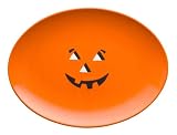 Waechtersbach Halloween  Pumpkin Face Oval Plate, Orange