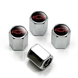 Chevy Red Bowtie Logo Valve Stem Caps - (Set of 4)